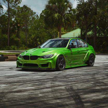 Green race car wrap