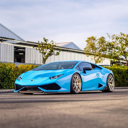 Blue widebody vehicle wrap
